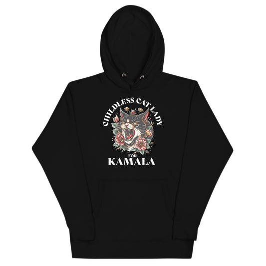 Childless Cat Lady For Kamala Unisex Hoodie