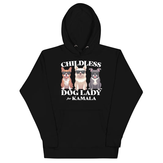 Childless Dog Lady For Kamala Unisex Hoodie