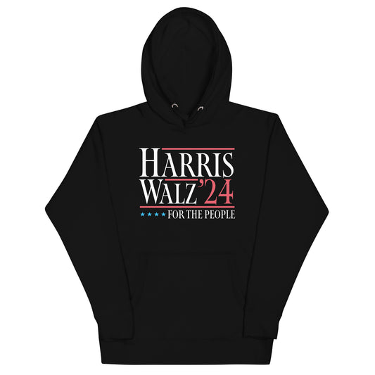 Kamala Harris Tim Walz For The People 2024 Unisex Hoodie