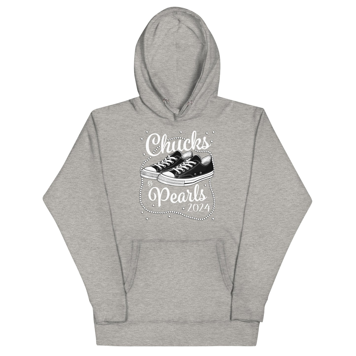 Chucks & Pearls 2024 Kamala Harris Unisex Hoodie