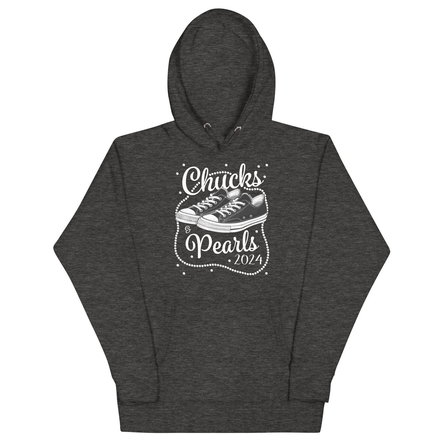 Chucks & Pearls 2024 Kamala Harris Unisex Hoodie