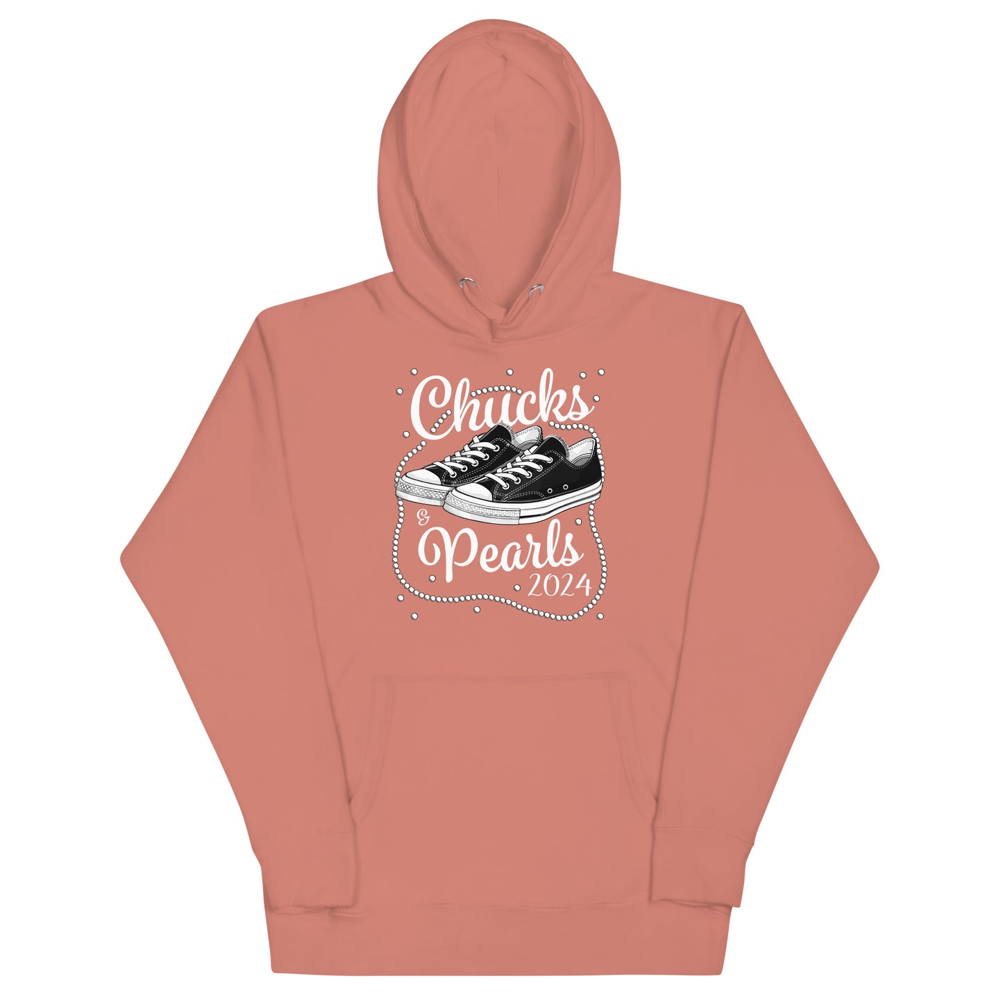 Chucks & Pearls 2024 Kamala Harris Unisex Hoodie