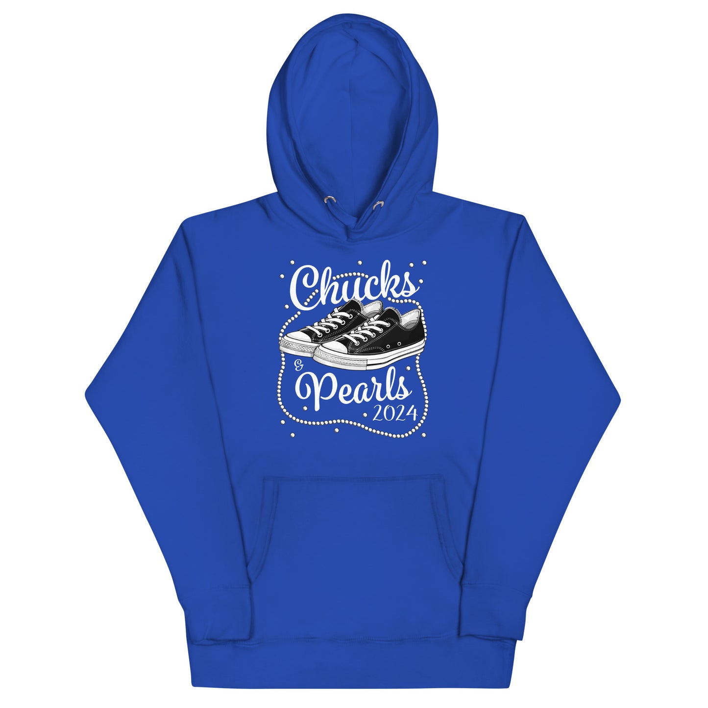 Chucks & Pearls 2024 Kamala Harris Unisex Hoodie