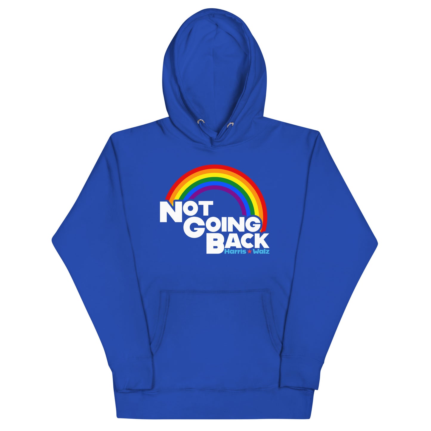 Not Going Back Kamala Harris Tim Walz For LGBTQ+ Unisex Hoodie