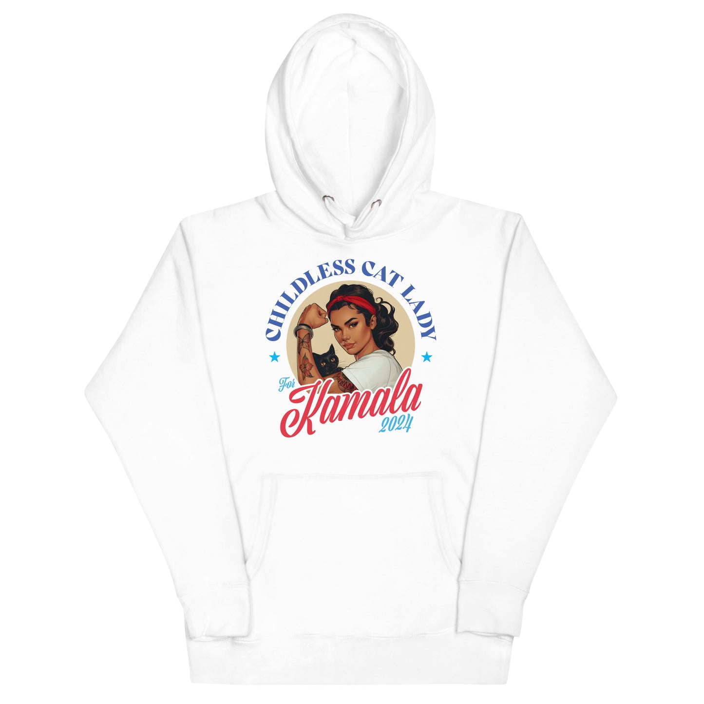 Childless Cat Lady For Kamala Unisex Hoodie