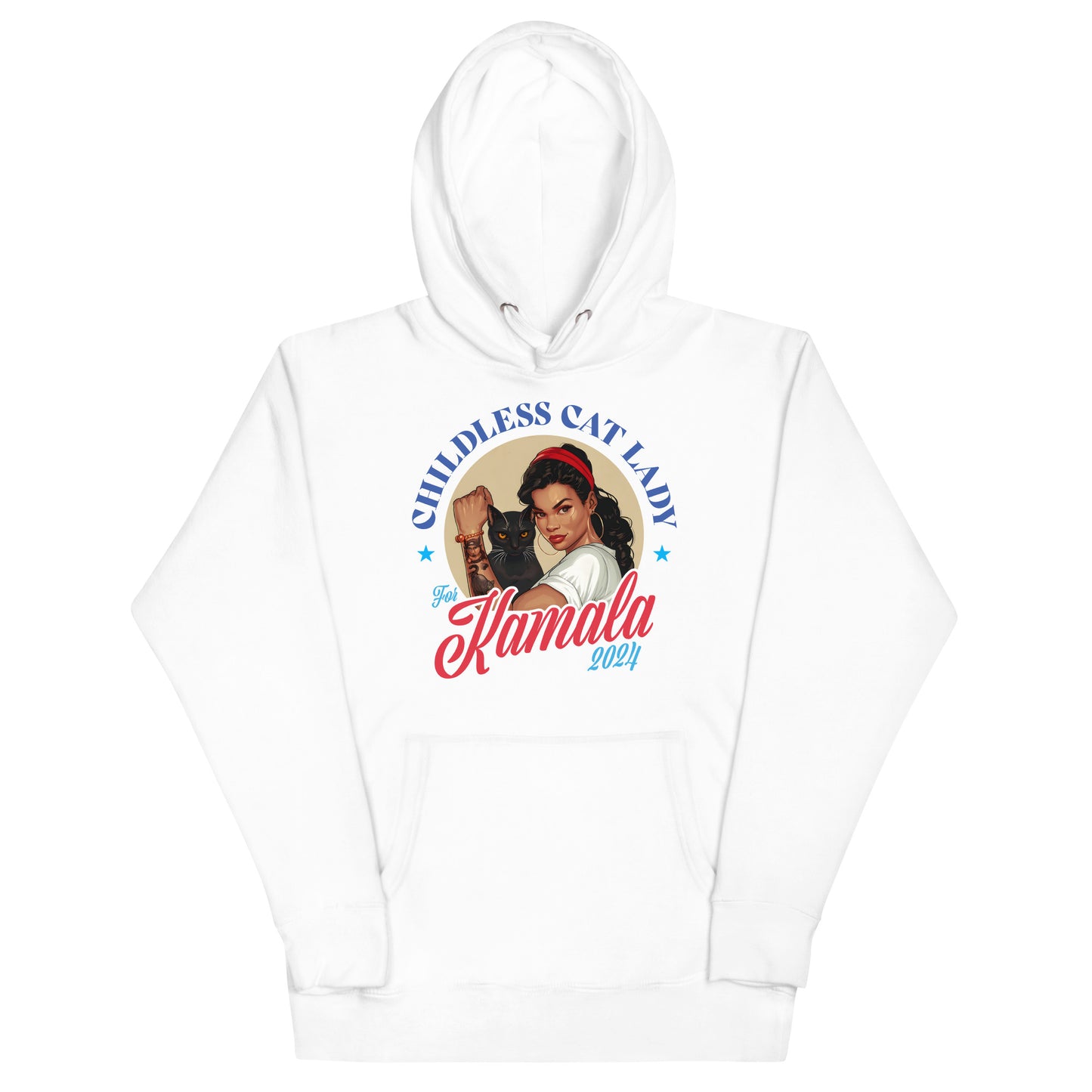 Childless Cat Lady For Kamala Unisex Hoodie