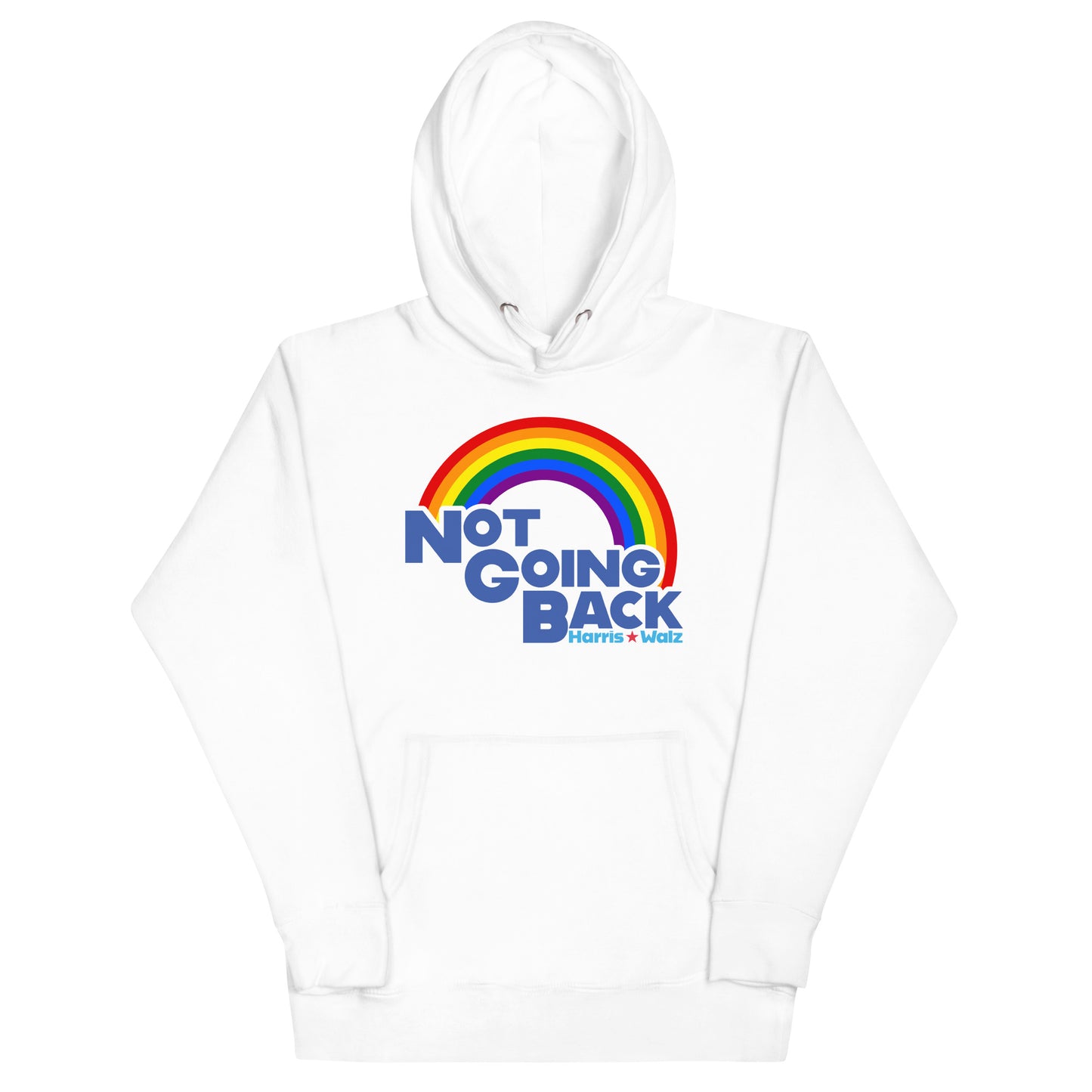 Not Going Back Kamala Harris Tim Walz For LGBTQ+ Unisex Hoodie