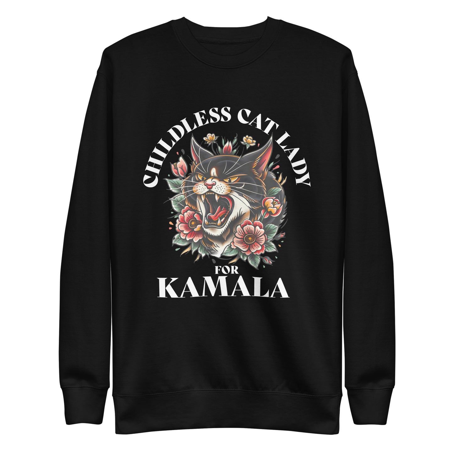 Childless Cat Lady For Kamala Unisex Premium Sweatshirt