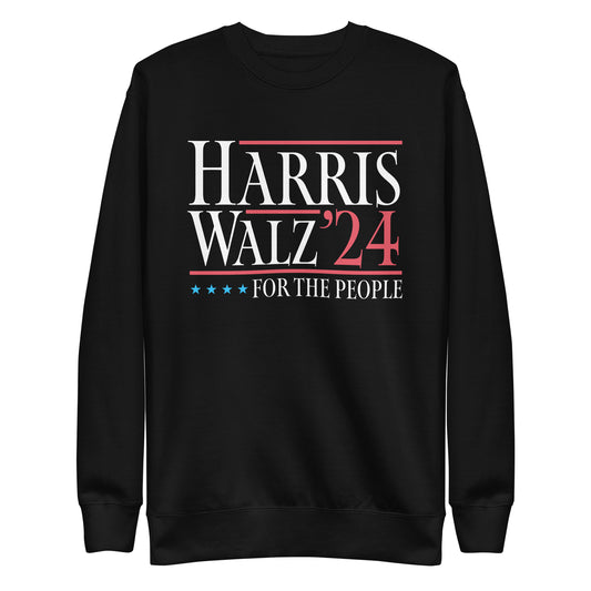 Kamala Harris Tim Walz For The People 2024 Unisex Premium Sweatshirt