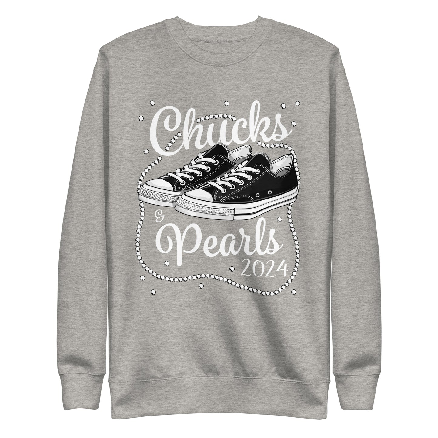 Chucks & Pearls 2024 Kamala Harris Unisex Premium Sweatshirt