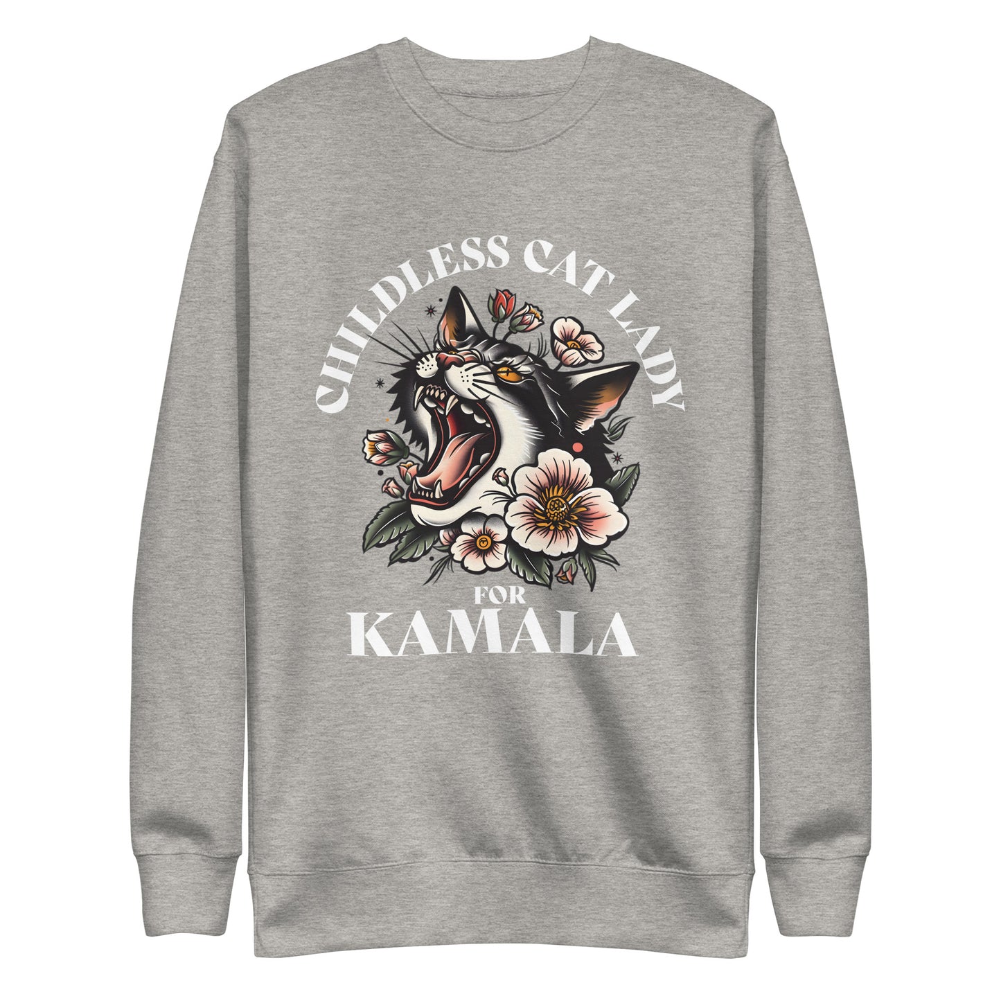 Childless Cat Lady For Kamala Unisex Premium Sweatshirt