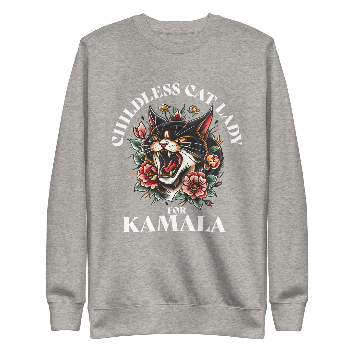 Childless Cat Lady For Kamala Unisex Premium Sweatshirt