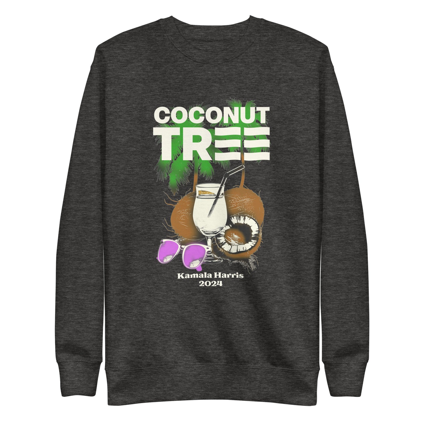 Coconut Tree Kamala Harris 2024 Unisex Premium Sweatshirt