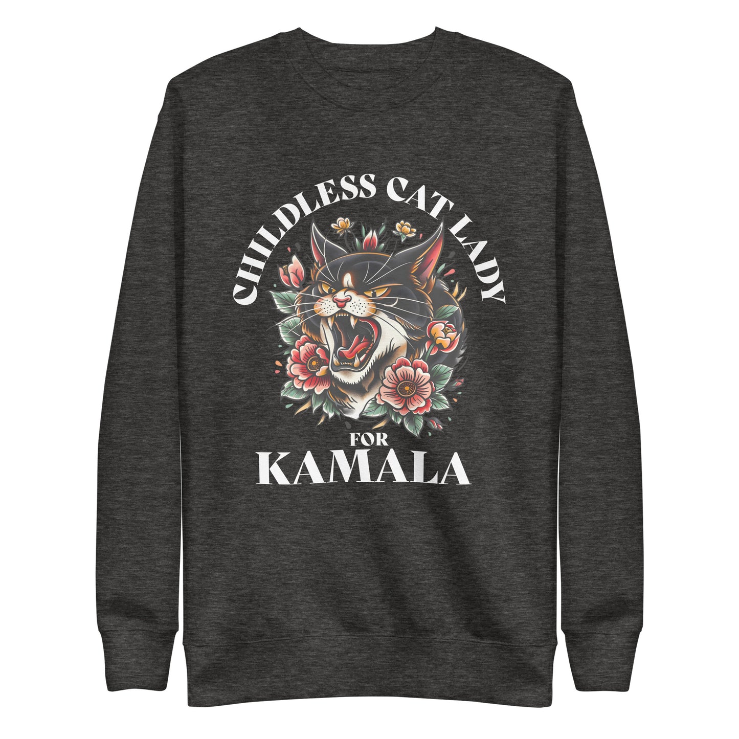 Childless Cat Lady For Kamala Unisex Premium Sweatshirt