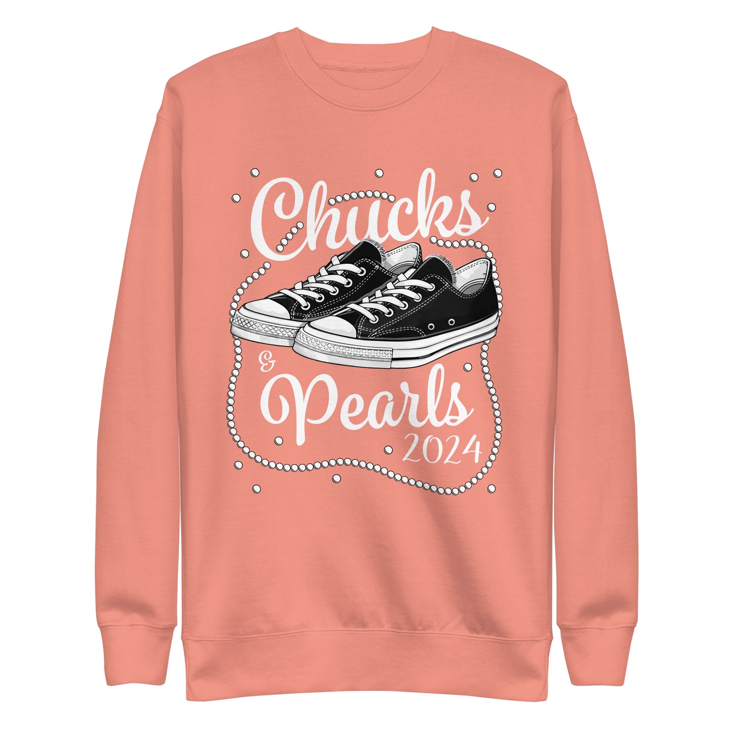 Chucks & Pearls 2024 Kamala Harris Unisex Premium Sweatshirt