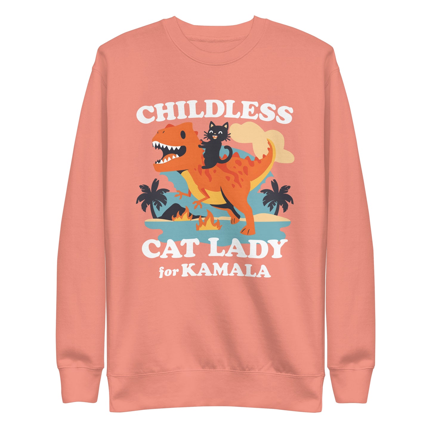 Childless Cat Lady For Kamala Unisex Premium Sweatshirt