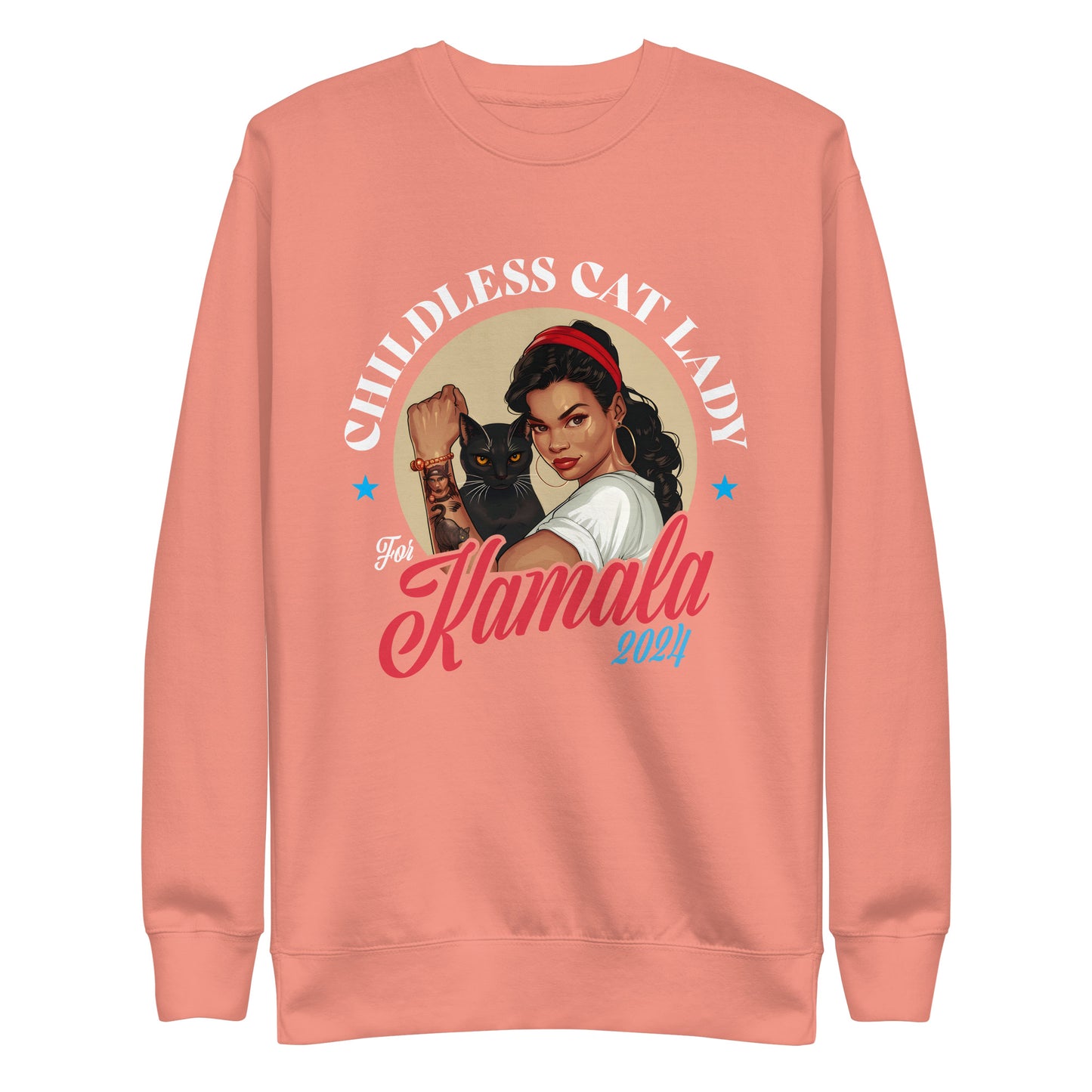 Childless Cat Lady For Kamala Unisex Premium Sweatshirt