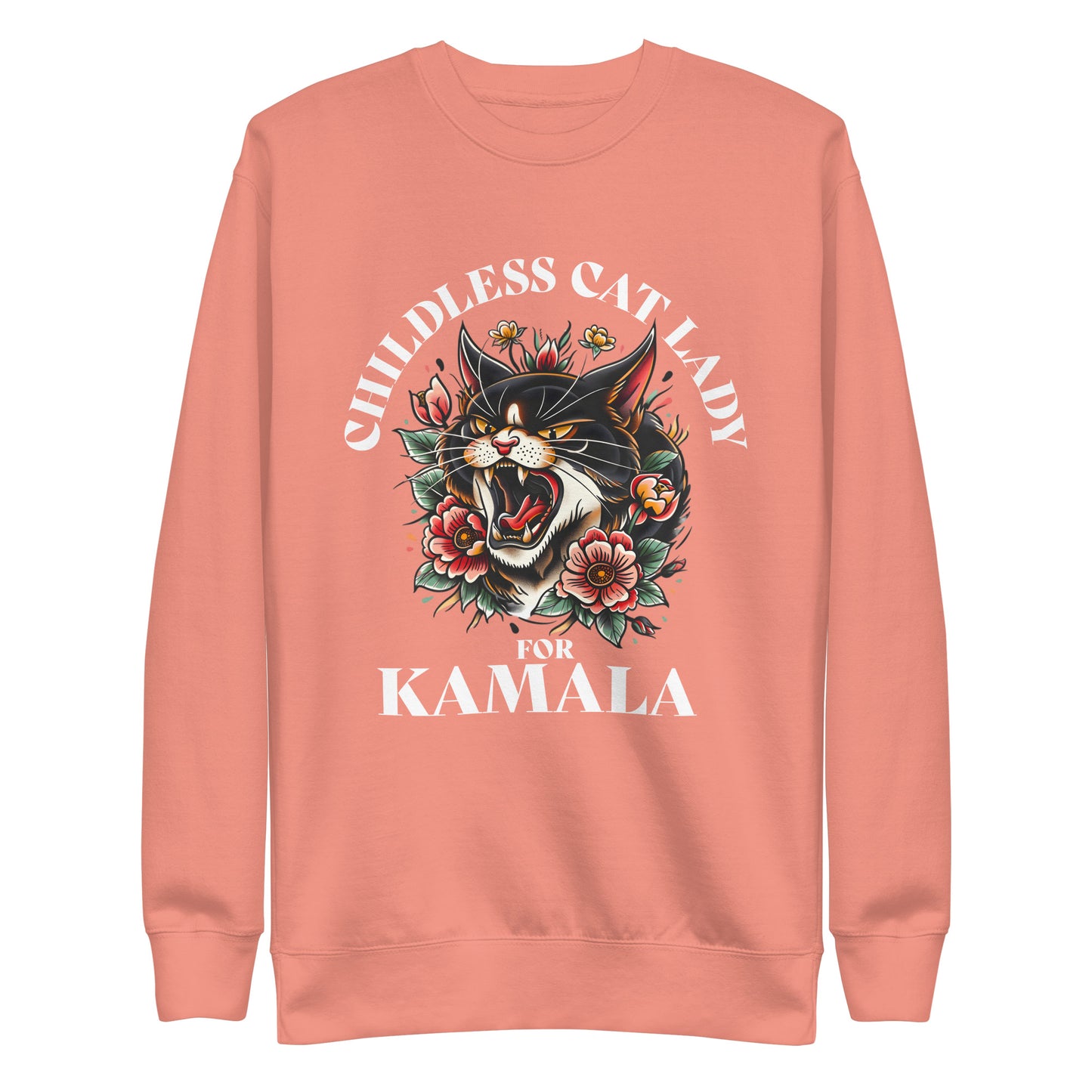 Childless Cat Lady For Kamala Unisex Premium Sweatshirt