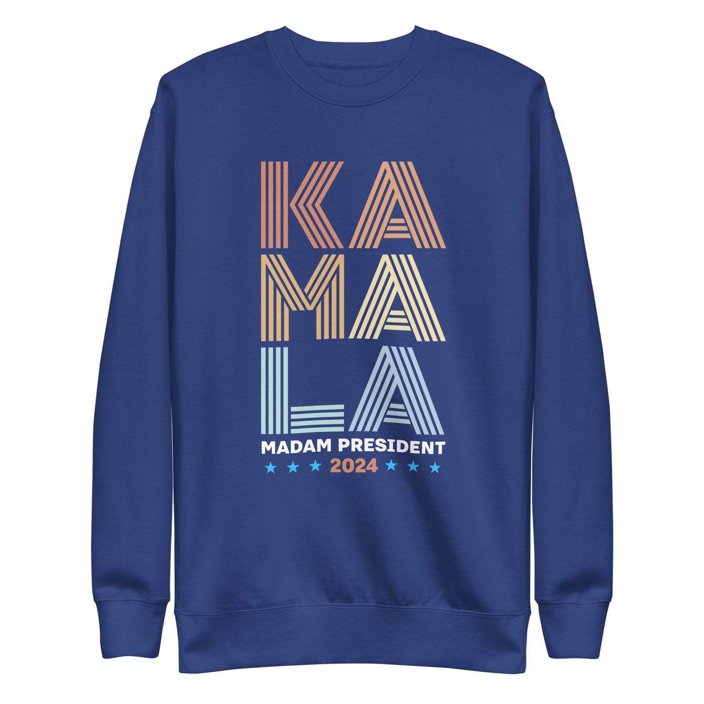 Retro KAMALA Harris Madam President 2024 Unisex Premium Sweatshirt