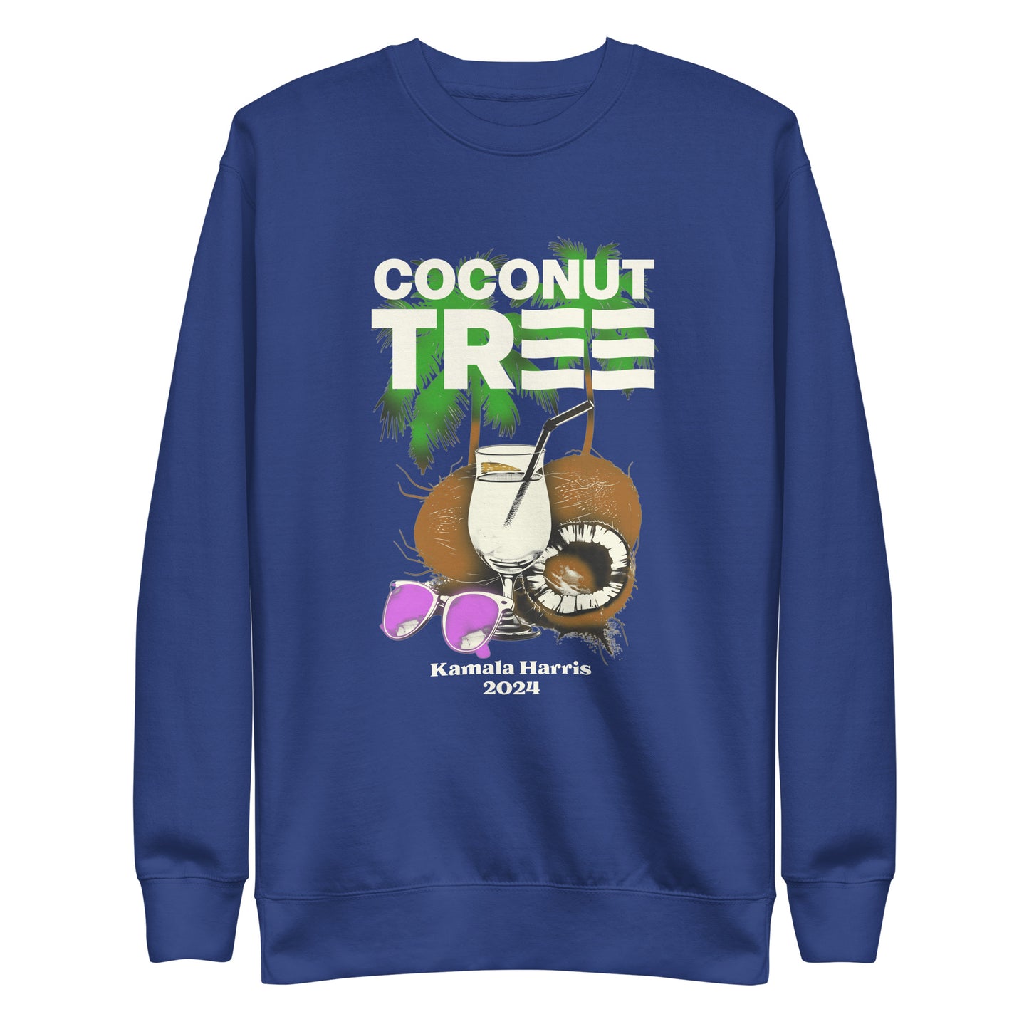 Coconut Tree Kamala Harris 2024 Unisex Premium Sweatshirt