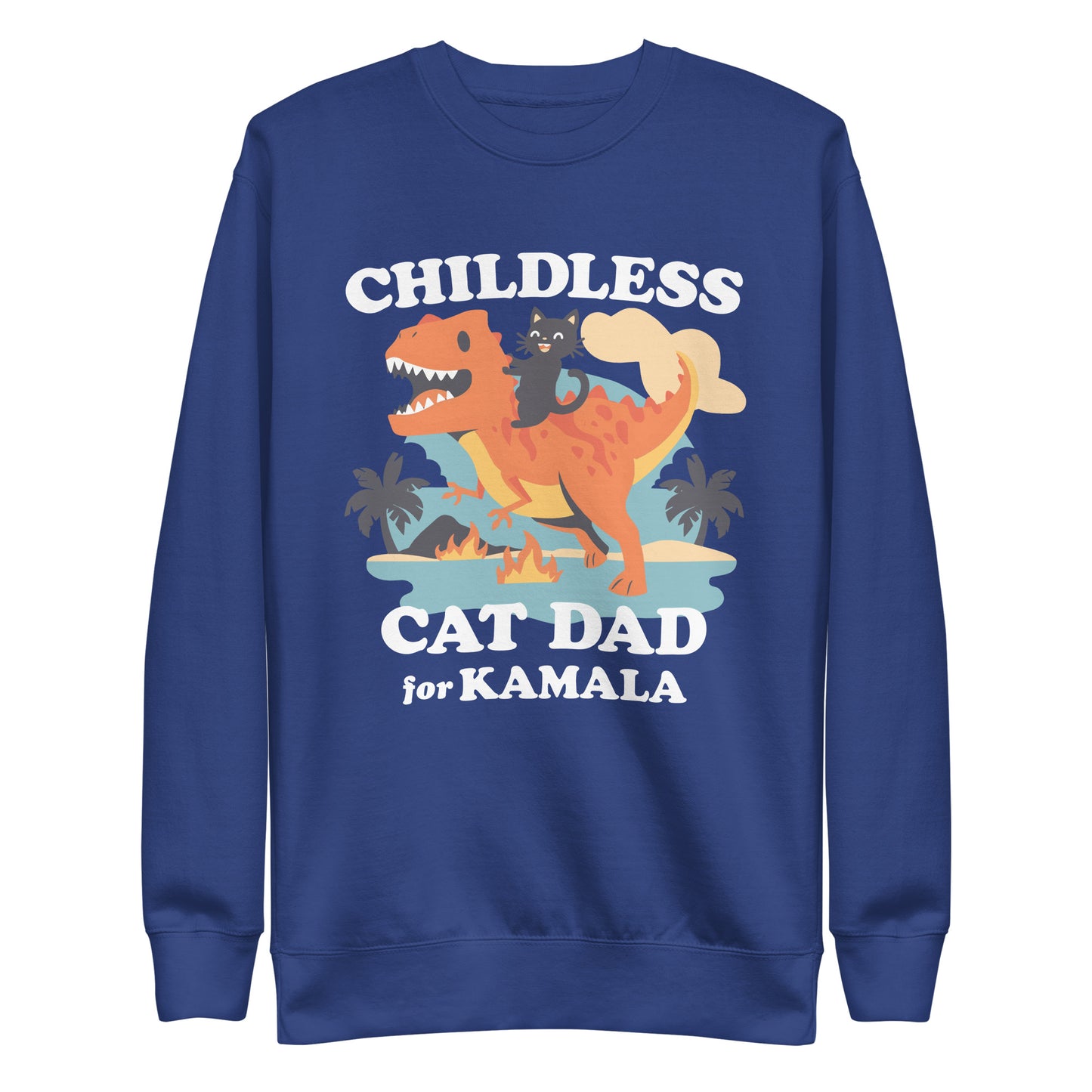 Childless Cat Dad For Kamala Unisex Premium Sweatshirt