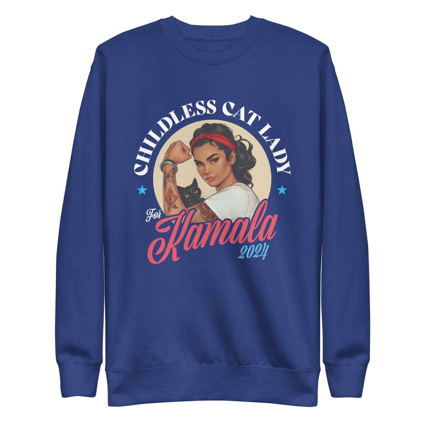 Childless Cat Lady For Kamala Unisex Premium Sweatshirt