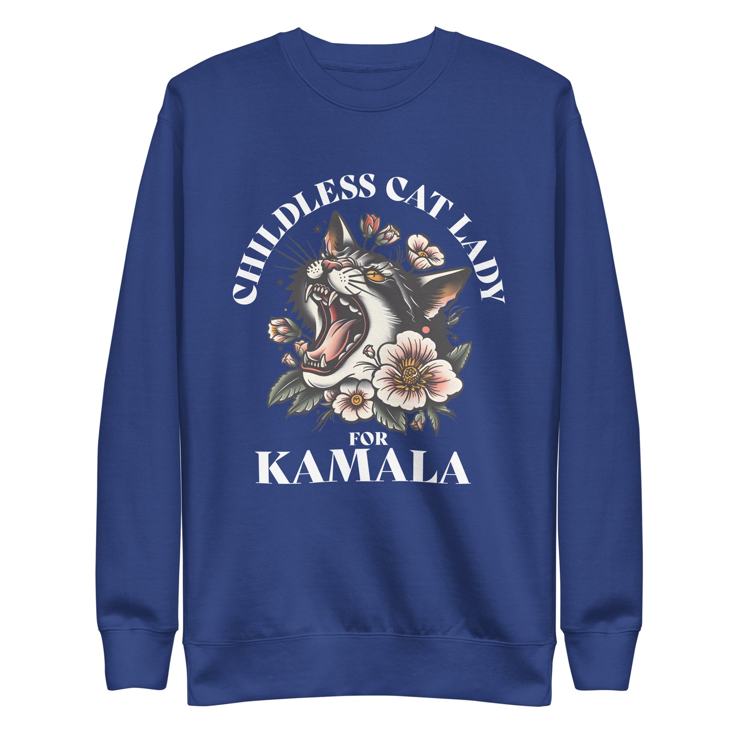 Childless Cat Lady For Kamala Unisex Premium Sweatshirt