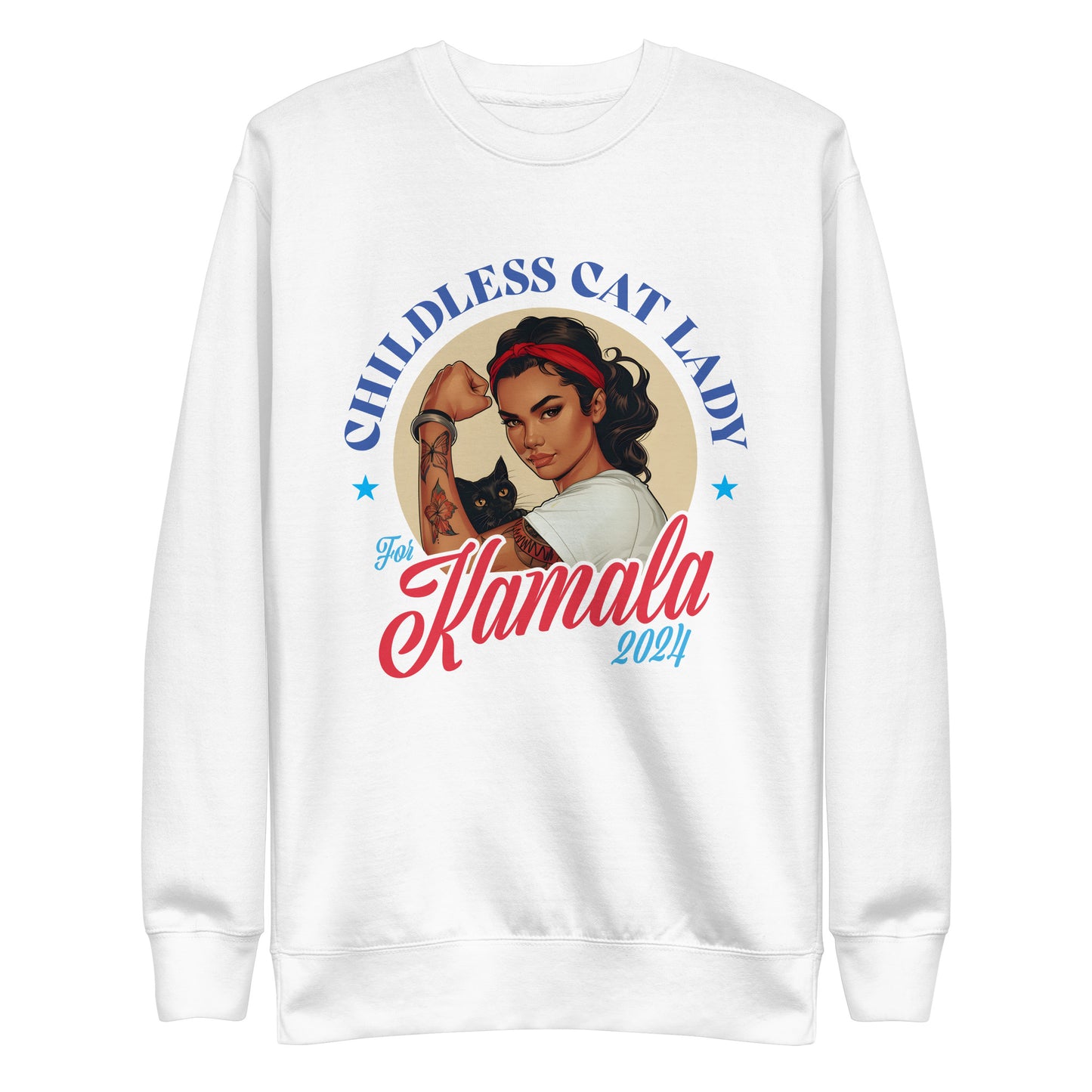 Childless Cat Lady For Kamala Unisex Premium Sweatshirt