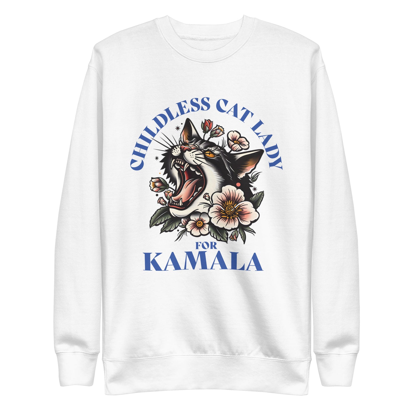 Childless Cat Lady For Kamala Unisex Premium Sweatshirt