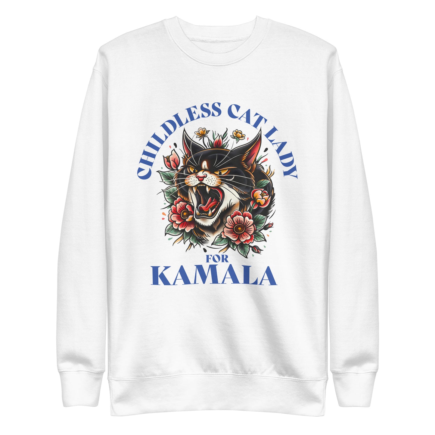 Childless Cat Lady For Kamala Unisex Premium Sweatshirt