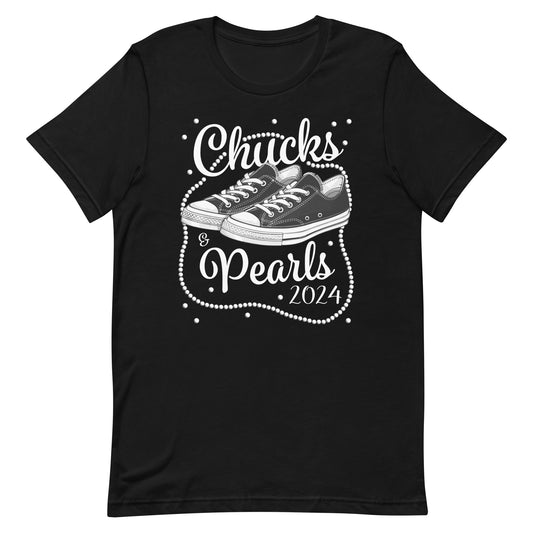 Chucks & Pearls 2024 Kamala Harris Unisex T-shirt