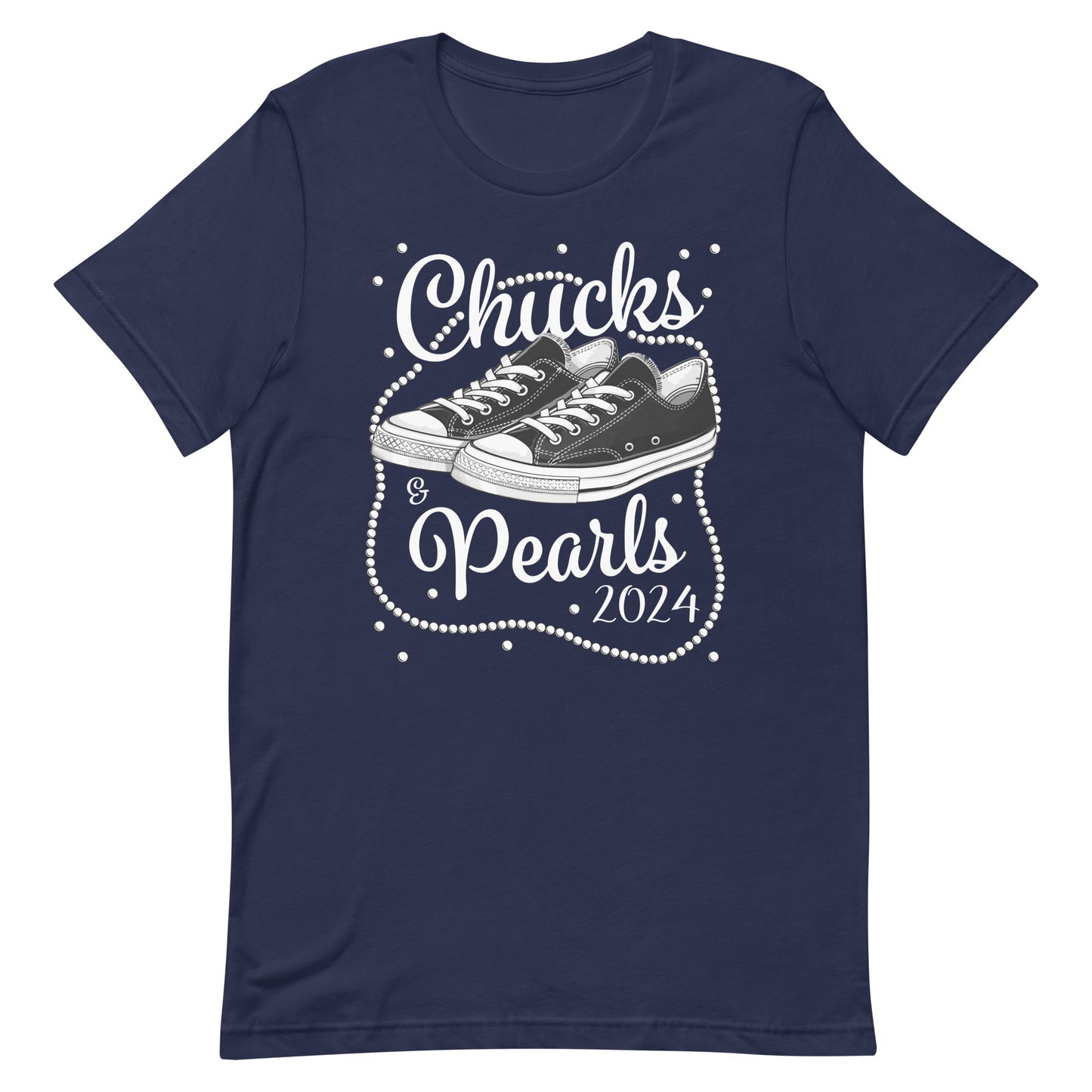 Chucks & Pearls 2024 Kamala Harris Unisex T-shirt