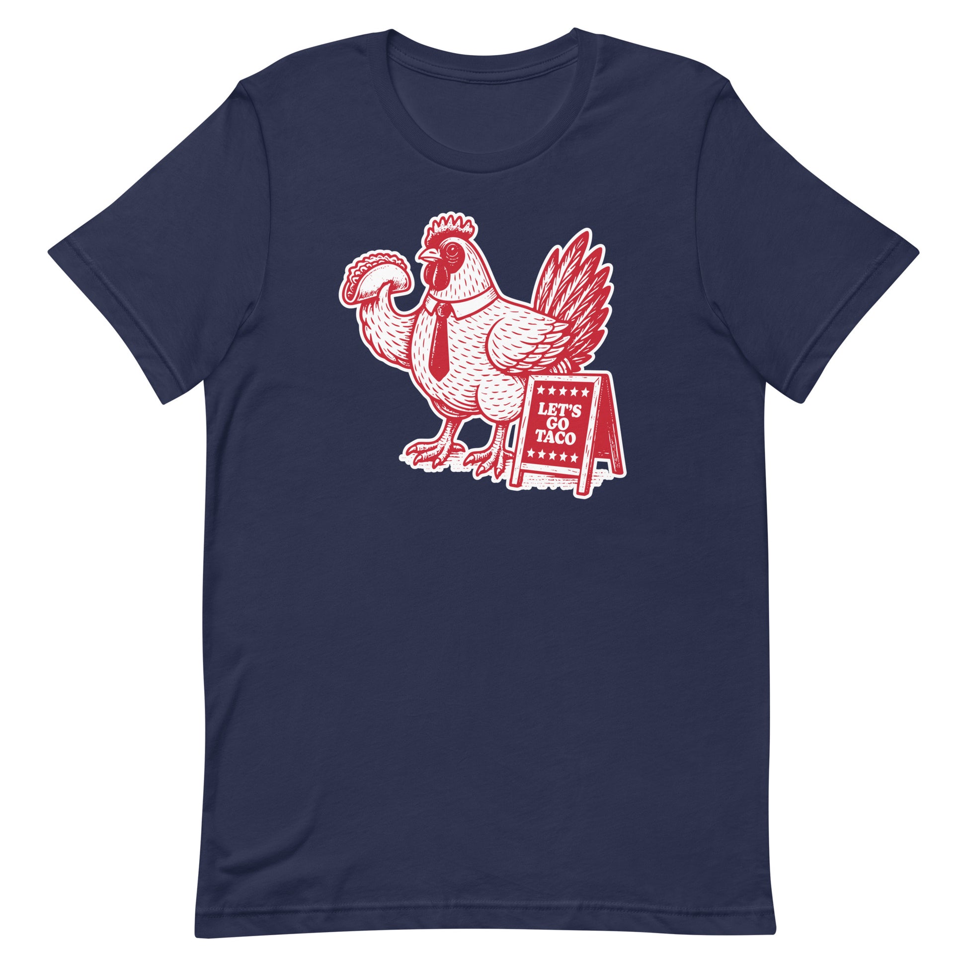 Front View Image: Let’s Go T.A.C.O. Trump Always Chickens Out Shirt