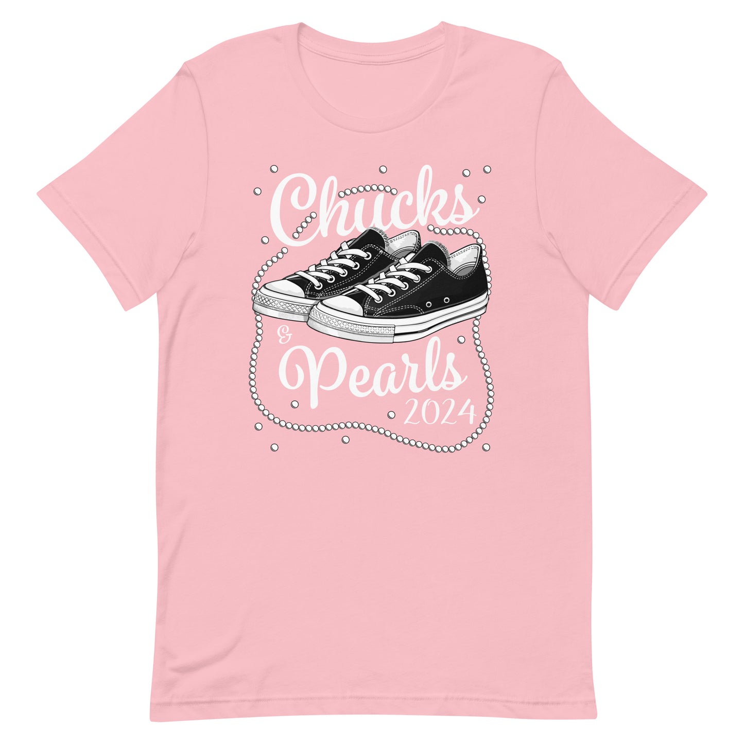 Chucks & Pearls 2024 Kamala Harris Unisex T-shirt