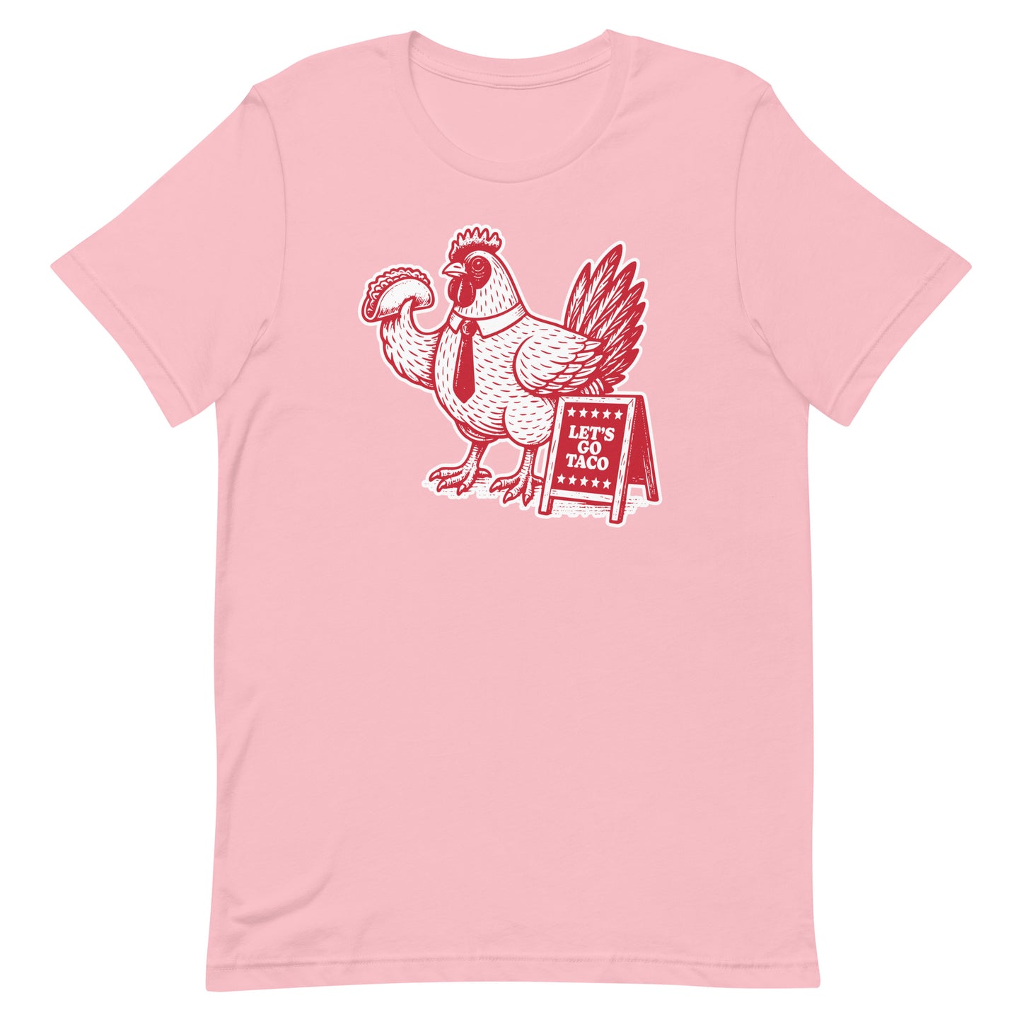 Front View Image: Let’s Go T.A.C.O. Trump Always Chickens Out Shirt