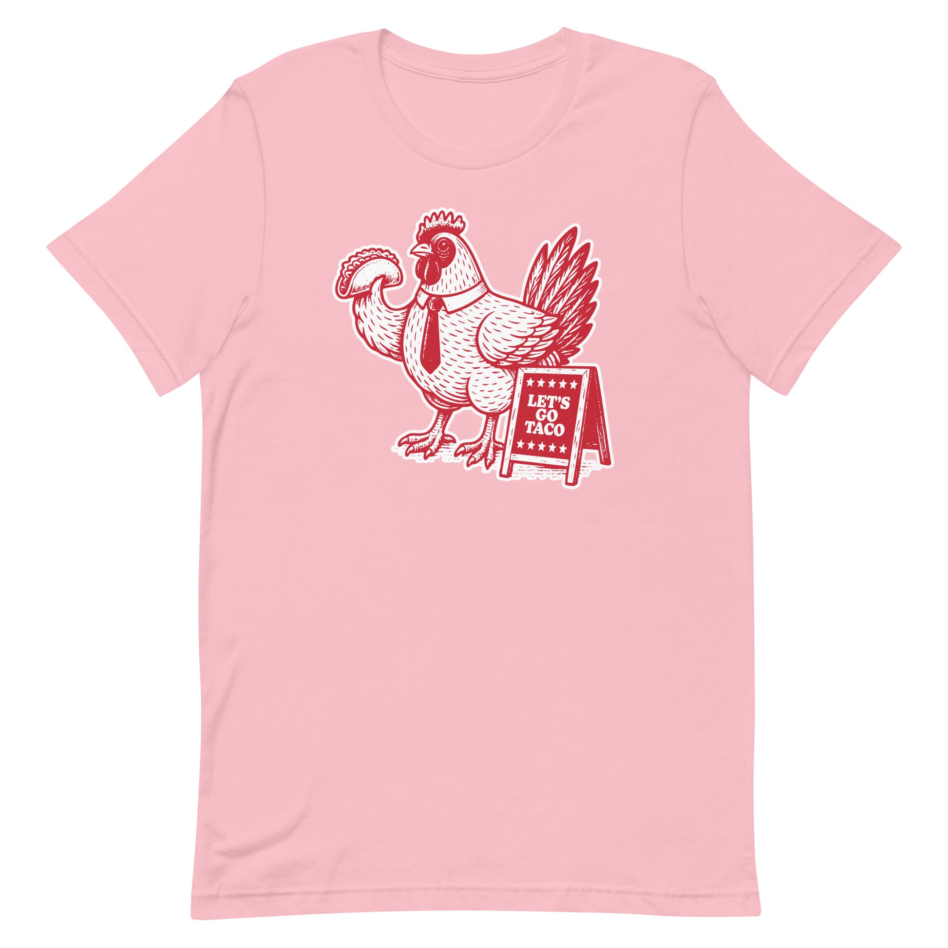Front View Image: Let’s Go T.A.C.O. Trump Always Chickens Out Shirt