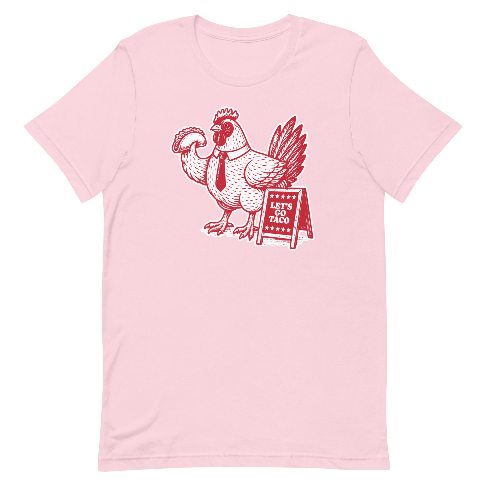 Front View Image: Let’s Go T.A.C.O. Trump Always Chickens Out Shirt
