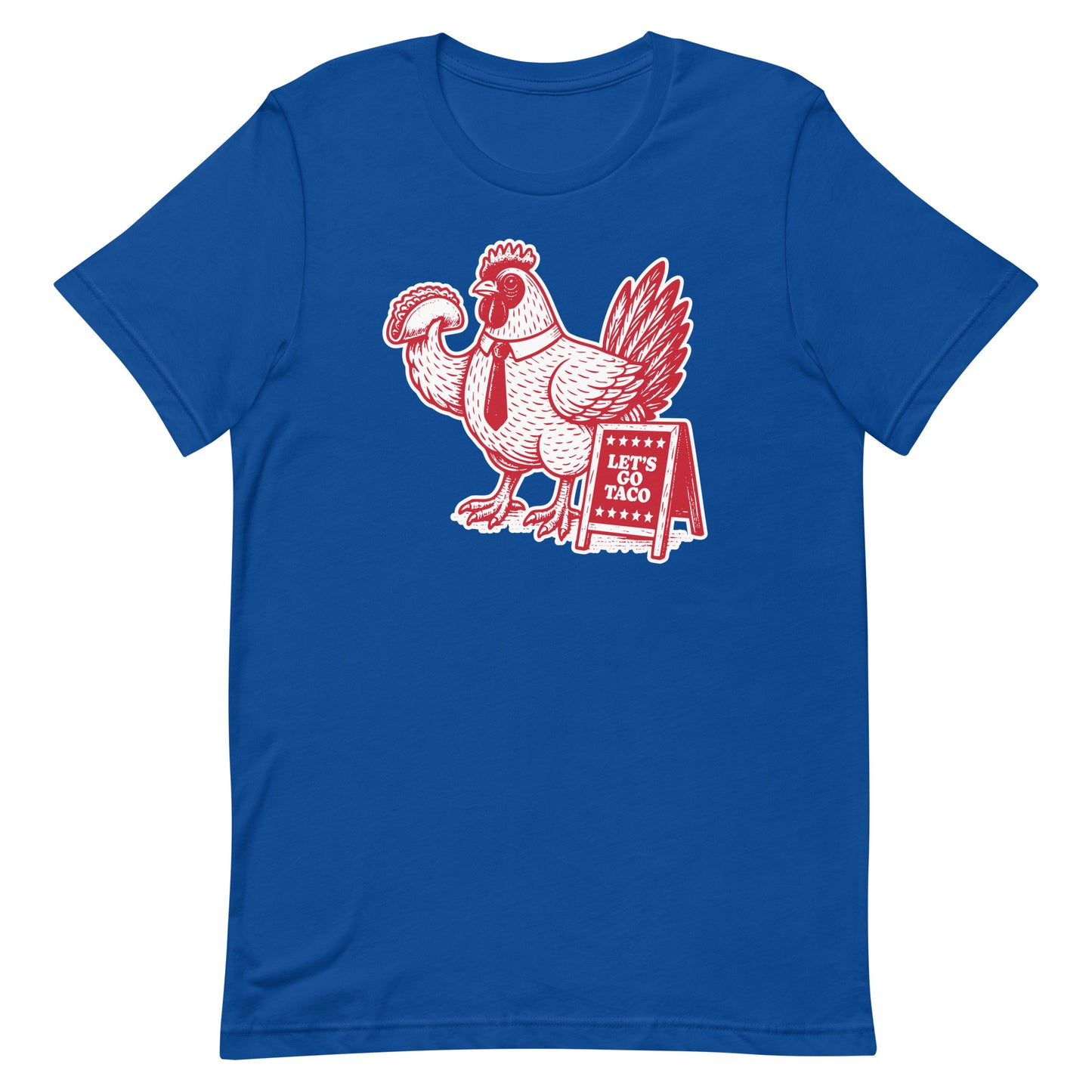 Front View Image: Let’s Go T.A.C.O. Trump Always Chickens Out Shirt