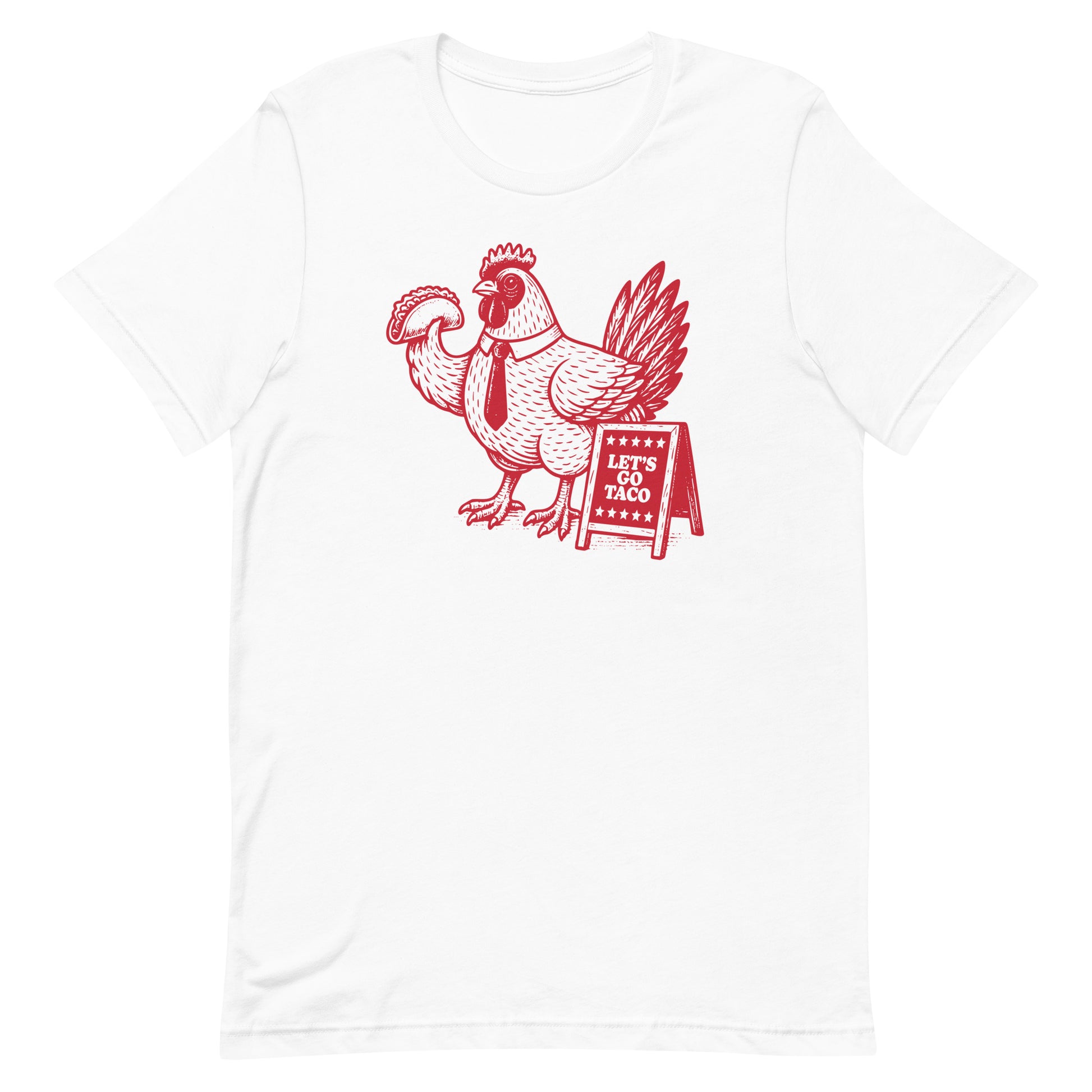 Front View Image: Let’s Go T.A.C.O. Trump Always Chickens Out Shirt