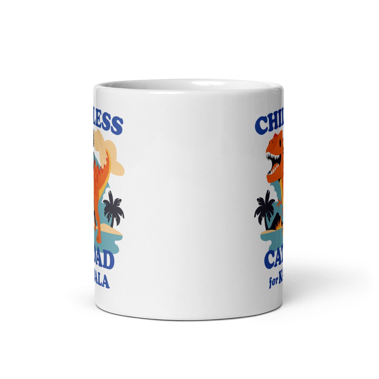 Childless Cat Dad For Kamala White Glossy Mug