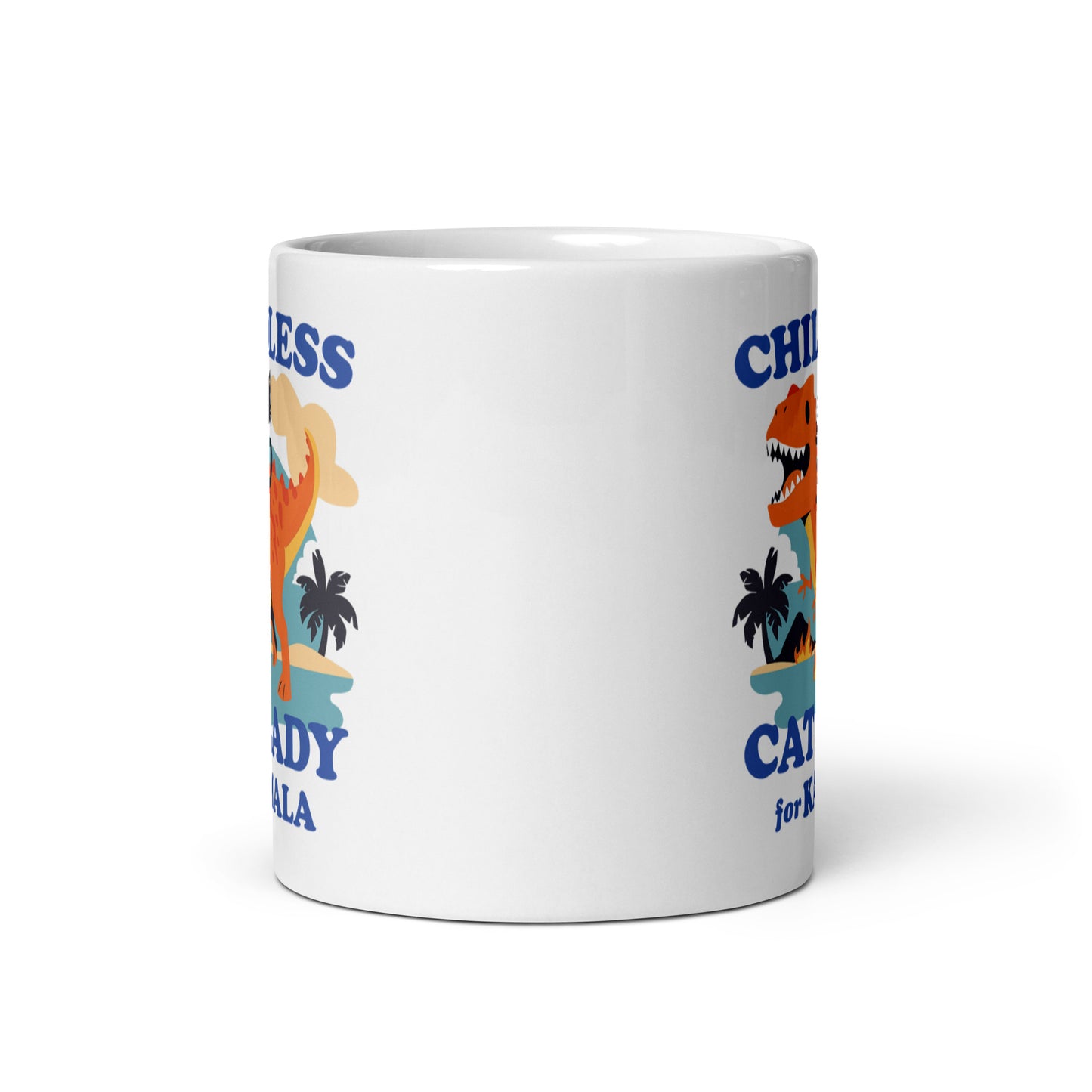 Childless Cat Lady For Kamala White Glossy Mug