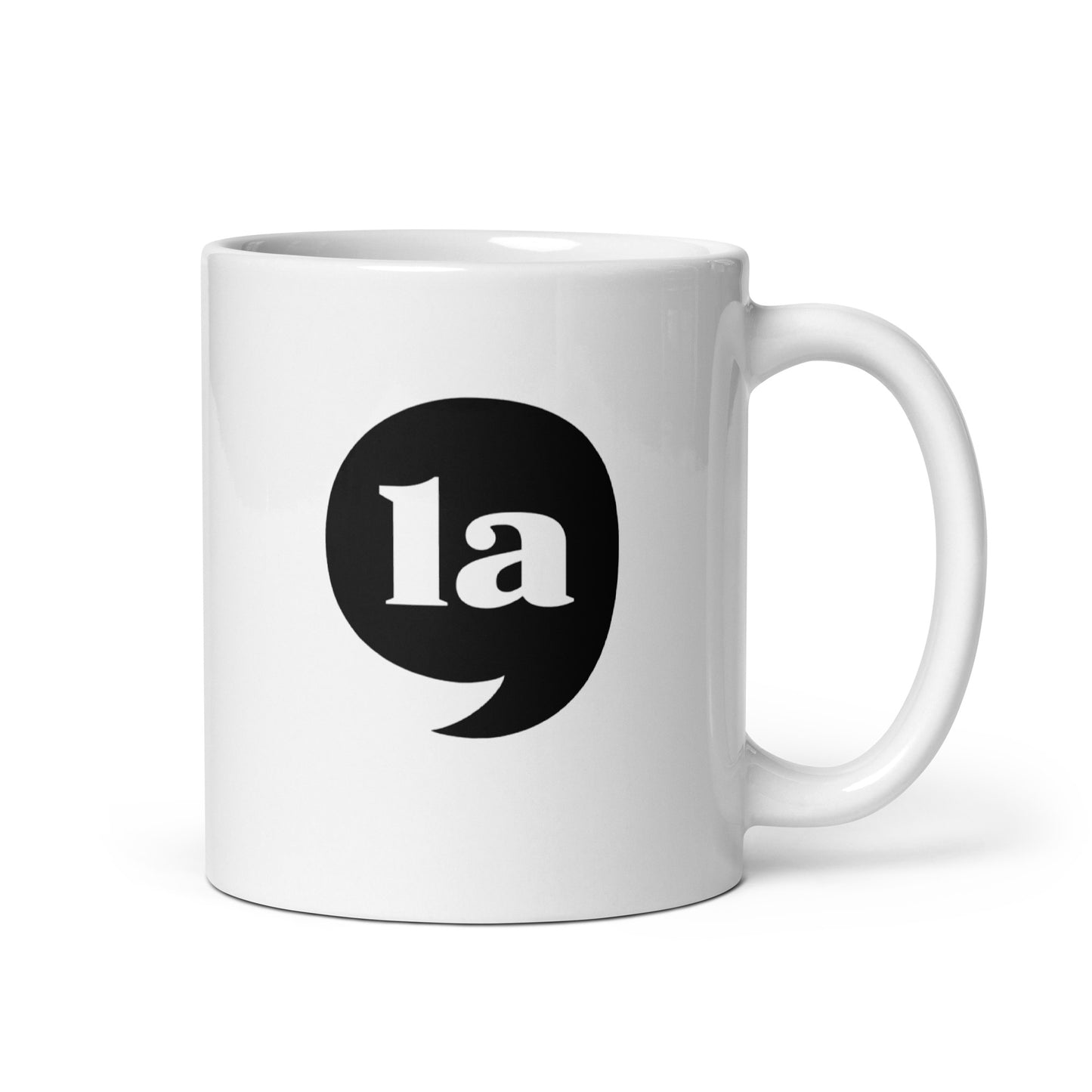 Comma La Kamala Harris White Glossy Mug