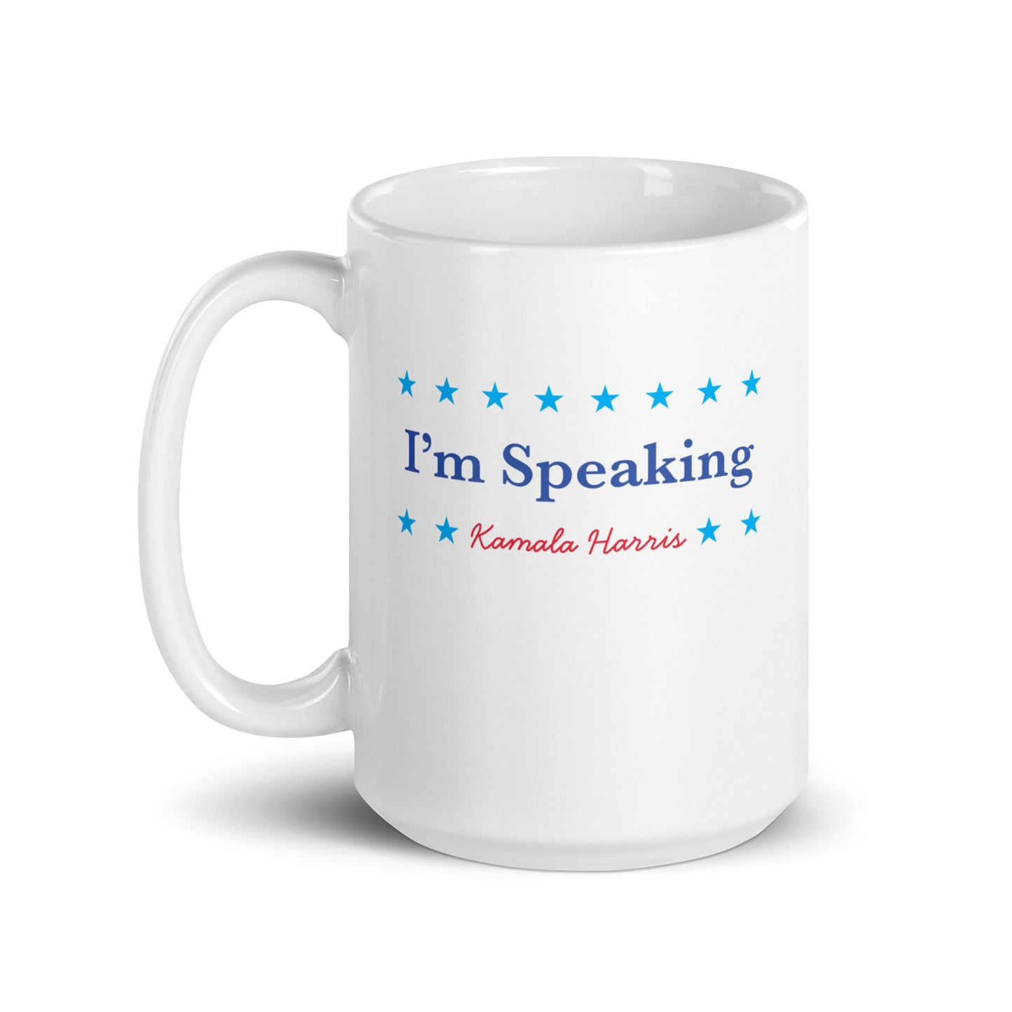 Kamala-Harris-I’m-Speaking White Glossy Mug