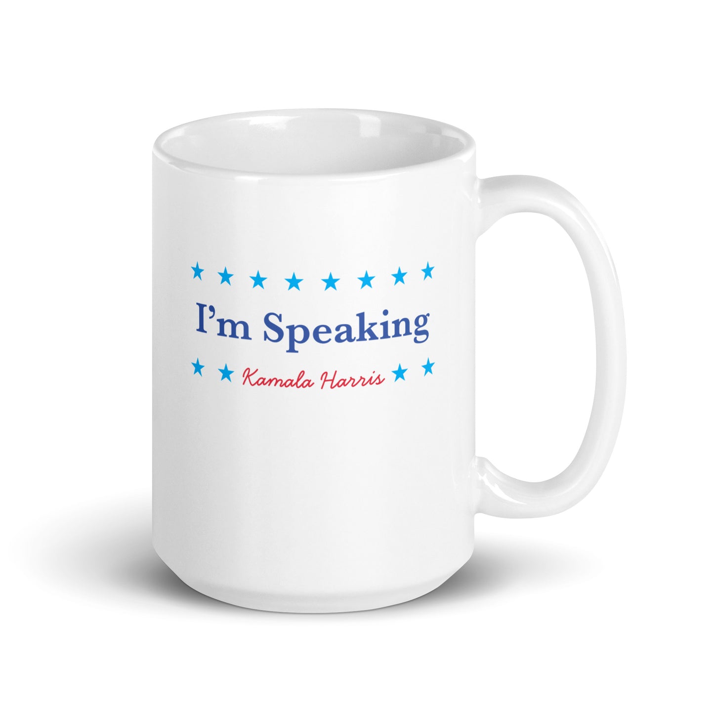 Kamala-Harris-I’m-Speaking White Glossy Mug